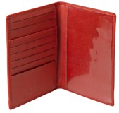 Cellini Centro  Passport Cover Mocca  Black  Red