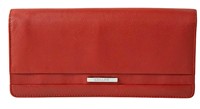 Cellini Centro  Clutch Purse Mocca  Black  Red