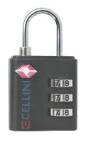 Cellini Travel Essentials  Zinc Alloy Tsa Combination Lock black