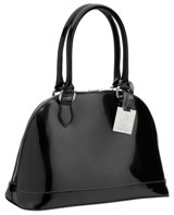 Polo Leather Handbags Dome Shopper - Black Black/White Polo Leather Handbags Dome Shopper - Black Black/White