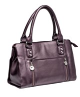 Polo Leather Handbags Small Shopper - Bronze Black Plum Polo Leather Handbags Small Shopper - Bronze Black Plum