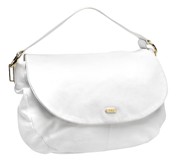 Polo Leather Handbags Large Flap Hobo - White Black Blue Polo Leather Handbags Large Flap Hobo - White Black Blue