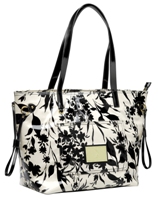Polo Synthetic Handbags Floral Print Shopper - Black Rose Red Polo Synthetic Handbags Floral Print Shopper - Black Rose Red