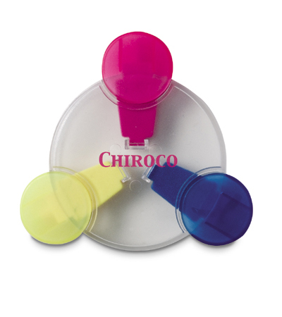 Trio 3 color higlighter set