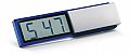 Coloured frame rectangular digital desk clock with see-through s