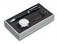 Ball pen & wraistwatch set in aluminium gift box.