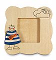 Picto. Wooden picture frame with children figures.