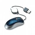 Optical mouse with retractable/expandable cord in gift box.