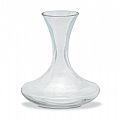 Glass wine decanter.