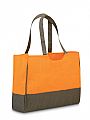 Jute beach bag in bicolour combination