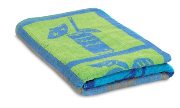 Beach towel with seaside design