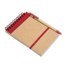 Recycled paper notebook and pen