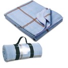 Fleece blanket with handle strap