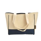 Organic cotton zipped shopper