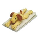 Fleece blanket with plush dog