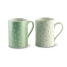 2 mugs set with metallic finish