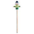 Wooden pencil with puppet head