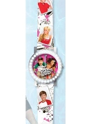 Licenced Kiddies Hsm Rnd Diamante Case Pu Strap Wrist Watch