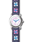 Clever Kids Clever Kids Denim Dasies Wrist Watch