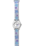 Clever Kids Girls Blue B/Fly Str White Dl Wrist Watch