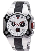 Ducati Gents Ss Case With Ip Inset Slv Dl Wrist Watch Ducati Gents Ss Case With Ip Inset Slv Dl Wrist Watch