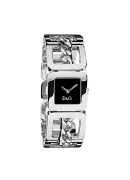D & G Confidential Ladies Stl Black Dial Wrist Watch D & G Confidential Ladies Stl Black Dial Wrist Watch