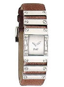 D & G Kilt D&G Ladies Brn Lth Cz Rec Sl Wrist Watch D & G Kilt D&G Ladies Brn Lth Cz Rec Sl Wrist Watch