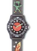 Jacques Farel Boys "Glow In Dark"Space Strap Wrist Watch