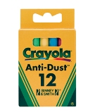 12 Anti Dust Colour Chalk Gk - Min Order: 12 units