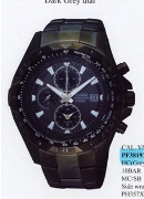 Pulsar Gents Black Ip Chronograph Rnd Grey Dl Wrist Watch Pulsar Gents Black Ip Chronograph Rnd Grey Dl Wrist Watch
