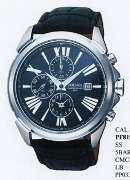 Pulsar Gents Chronograph Black St & Dl 100M Wrist Watch Pulsar Gents Chronograph Black St & Dl 100M Wrist Watch