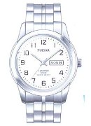 Pulsar Gents Stl Dress 100M Sapphire Wh Wrist Watch Pulsar Gents Stl Dress 100M Sapphire Wh Wrist Watch