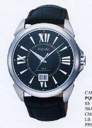 Pulsar Gents Black Lth Str & Dl 50M Date Wrist Watch Pulsar Gents Black Lth Str & Dl 50M Date Wrist Watch