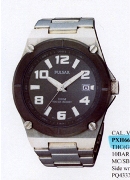 Pulsar Gents Ss Case 100M Date Black Dial Wrist Watch Pulsar Gents Ss Case 100M Date Black Dial Wrist Watch
