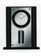 Clocks Mantel Wood Clock Silv/Drk Brn Wrist Watch