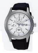 Lorus Gents Ti 100M Chr Black Lth Sil Dl Wrist Watch Lorus Gents Ti 100M Chr Black Lth Sil Dl Wrist Watch