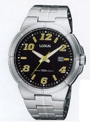 Lorus Gents S/S Black Dial Wr 100M Wrist Watch Lorus Gents S/S Black Dial Wr 100M Wrist Watch