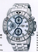 Lorus Gents Chronograph White Dl Blue Minis Wrist Watch Lorus Gents Chronograph White Dl Blue Minis Wrist Watch