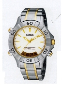 Lorus Gents 2/Tone Dual 100M Alarm Wrist Watch Lorus Gents 2/Tone Dual 100M Alarm Wrist Watch