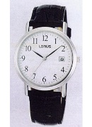 Lorus Gents Black Lth Rnd White Dial Wrist Watch Lorus Gents Black Lth Rnd White Dial Wrist Watch