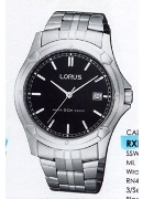 Lorus Gents S/S Black Dial Rnd 50M Wrist Watch Lorus Gents S/S Black Dial Rnd 50M Wrist Watch