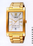 Lorus Gents Dress Gp Tank Slv Dl Date Wrist Watch Lorus Gents Dress Gp Tank Slv Dl Date Wrist Watch