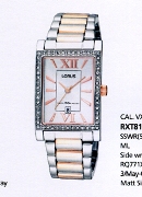 Lorus Ladies 2/Tone Slv Dl With Cz Bezel Wrist Watch Lorus Ladies 2/Tone Slv Dl With Cz Bezel Wrist Watch