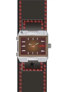 Soviet Gents Brn Lth Cuff Changing Dial Wrist Watch Soviet Gents Brn Lth Cuff Changing Dial Wrist Watch