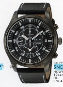 Seiko Gents Black Dl & Strap 100M Chronograph Wrist Watch Seiko Gents Black Dl & Strap 100M Chronograph Wrist Watch