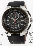 Seiko Gents Chronograph Black Lth Black Dial Wrist Watch Seiko Gents Chronograph Black Lth Black Dial Wrist Watch