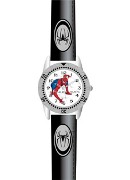 Licenced Kiddies Spiderman Black Strap White Dial Wrist Watch