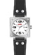 Soviet Gents Black Lth White Dl Black Index Wrist Watch Soviet Gents Black Lth White Dl Black Index Wrist Watch