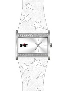 Soviet Ladies White Lth With Star Stamp Det Wrist Watch Soviet Ladies White Lth With Star Stamp Det Wrist Watch