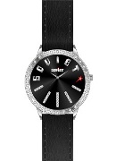 Soviet Ladies Black Calf Strap Wrist Watch Soviet Ladies Black Calf Strap Wrist Watch